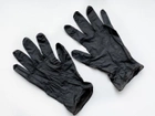 Нитриловые чёрные перчатки 5.5 гр для уборки Puritex 100шт.S - изображение 1