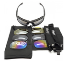 Захисні тактичні окуляри Daisy X7 Black + 4 комплекти лінз - зображення 3