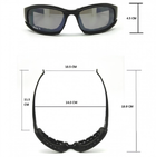Захисні тактичні окуляри Daisy X7 Black + 4 комплекти лінз - зображення 5