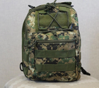 Тактична військова сумка через плече зелений піксель камуфляж 18 х 13 х 28 см - зображення 3