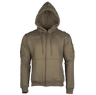 Реглан с капюшоном на молнии Mil-tec Tactical hoodie Olive 11472012-L - изображение 1