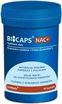 Дієтична добавка Formeds Bicaps NAC+ N-ацетил-L-цистеїн фолати 60 капсул (5903148621340) - зображення 1