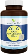 Дієтична добавка Medverita ALA Альфа-ліпоєва кислота 600 мг 100 капсул (5905669084710) - зображення 1