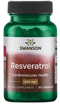 Дієтична добавка уповільнює старіння Swanson Resweratrol 250 мг 30 капсул (87614025308) - зображення 1