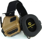 Активні захисні навушники Earmor M31 CB(MOD3) з кріпленням на голов під шолому, каску ( Коричневий ) - зображення 7