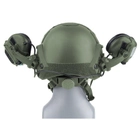 Активні навушники Earmor M31X Mark3 MilPro ORIGINAL з кріпленням на голову ( Чебурашка ) під шолом, каску ( Зелений ) - зображення 4