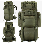 Рюкзак тактический TacShift GN-04 70 литров green 12576 - изображение 1