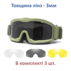 Тактичні захисні окуляри маска зі змінними лінзами TacGlasses green 56311367 - зображення 1