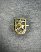 Кокарда Беретний знак ДПСУ прикордонна нового зразка метал 5*5 см золотий (1710248745) - зображення 3