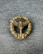 Кокарда Беретний знак "Сова Розвідка" метал 5*5 см золотий (1710248747) - изображение 1