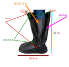 Бахилы для обуви от дождя, грязи M (28,5 см) и Термоплащ Спасательный из фольги ХАКИ (vol-10539) - изображение 3