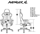 Крісло ігрове Fury Gaming Chair Avenger XL 60 мм Black-White (NFF-1712) - зображення 12