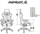 Fotel gamingowy Fury Gaming Chair Avenger XL 60 mm Black-White (NFF-1712) - obraz 12