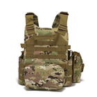 Жилет тактичний військовий плитоноска / розвантаження Tactical Vest A64 Molle мультикам камуфляж - зображення 2