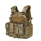 Жилет тактичний військовий плитоноска / розвантаження Tactical Vest A64 Molle мультикам камуфляж - зображення 3