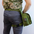 Тактична сумка на стегно поясна E-Tac M14 Olive Green - зображення 10