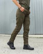 Штани джинси жіночі стрейч канвас ХБ хакі 54 - зображення 6