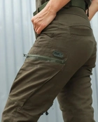 Штани джинси жіночі стрейч канвас ХБ хакі No Brand 52 1722935078_52 - зображення 5