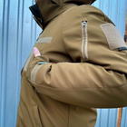 Куртка зимова Хантер Софтшелл фліс Койот 46 No Brand 1746166961 - зображення 5