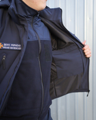 Куртка тактична Хантер Софтшелл темно-синя на сітці 46 No Brand 1722942566 - изображение 7
