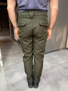 Штани зимові тактичні софтшелл флісові, розмір M, Олива, утеплені штани для військових - зображення 3