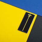 Шеврон нашивка на липучке Укрзалізниця Погон машиниста, вышитый патч 4,5х9,5 см рамка синя - изображение 4