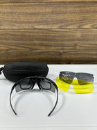 Тактические защитные очки UV400 со сменными линзами Черный (Black) - изображение 3