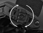 Рейки кріплення на шолом каску + 2 поворотні планки Picatinny 360°, Black - зображення 6