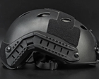Рельсы крепление на каску шлем + 2 поворотные планки Пикатинни 360°, Black - изображение 9
