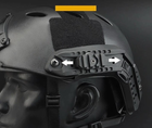 Рельсы крепление на каску шлем + 2 поворотные планки Пикатинни 360°, Black - изображение 15