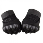 Тактичні рукавички без пальців Oakley / Чоловічі військові рукавички без пальців Чорні L 20-22 см. - зображення 3