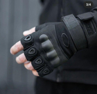 Тактичні рукавички без пальців Oakley / Чоловічі військові рукавички без пальців Чорні L 20-22 см. - зображення 6