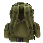 Рюкзак тактичний з 3 підсумками Tactical Backpack Олива на 55 літрів з кріпленням MOLLE - зображення 3