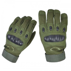 Тактические перчатки полнопалые Зеленые, размер L, Oakley / Закрытые военные перчатки - изображение 4