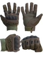 Тактические перчатки полнопалые Зеленые, размер L, Oakley / Закрытые военные перчатки - изображение 6