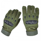 Тактические перчатки полнопалые Зеленые, размер ХL, Oakley / Закрытые военные перчатки - изображение 4