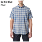 Рубашка 5.11 HUNTER PLAID SHORT SLEEVE SHIRT, 71374 Large, Pacific Navy Plaid - изображение 8