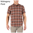 Рубашка 5.11 HUNTER PLAID SHORT SLEEVE SHIRT, 71374 Medium, Mahogany Plaid - изображение 1