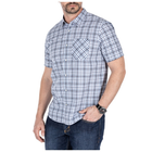 Рубашка с коротким рукавом 5.11 CARSON PLAID SHORT SLEEVE SHIRT 71394 Large, Blueblood Plaid - изображение 5