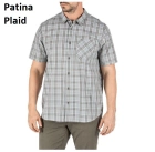 Рубашка с коротким рукавом 5.11 CARSON PLAID SHORT SLEEVE SHIRT 71394 Medium, Black Plaid - изображение 5