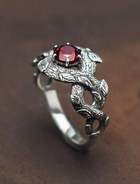 Вінтажна срібна каблучка з червоним фіанітом (АРТ. №960) Розмір 18.5 Dadiverin Jewelry