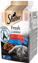 Вологий корм для дорослих котів Sheba саше Mini соус з білої риби, яловичина 6х50 г (4770608261757) - зображення 1