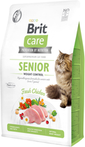 Sucha karma dla starszych kotów Brit care Cat g-f Senior Hipoalergiczna ze smakiem kurczaka 2 kg (8595602540945) - obraz 1