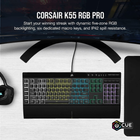 Klawiatura przewodowa Corsair K55 Pro RGB USB Czarna (CH-9226765-NA) - obraz 13