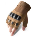 Перчатки тактические BDA; M/8; Койот. Универсальные тактические перчатки без пальцев. Армейские перчатки. - изображение 3