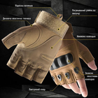 Рукавички тактичні BDA; XL/10; Койот. Універсальні тактичні рукавички без пальців. Армійські рукавички - зображення 4
