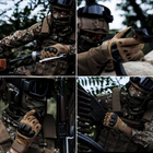 Перчатки тактические сенсорные BDA; L/9; Хаки. Универсальные тактические перчатки с пальцами. Армейские перчатки. - изображение 8