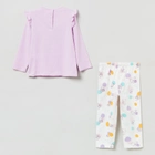 Піжама (футболка з довгими рукавами + штани) дитяча OVS Pyjamas Girl Lilac Snow 1816685 92 см Pink (8056781495582) - зображення 2