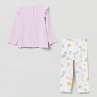 Піжама (футболка з довгими рукавами + штани) дитяча OVS Pyjamas Girl Lilac Snow 1816685 98 см Pink (8056781495599) - зображення 2