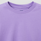Дитяча футболка з довгими рукавами для дівчинки OVS Solid T-Shir Bougainville 1822526 128 см Фіолетова (8056781593875) - зображення 3